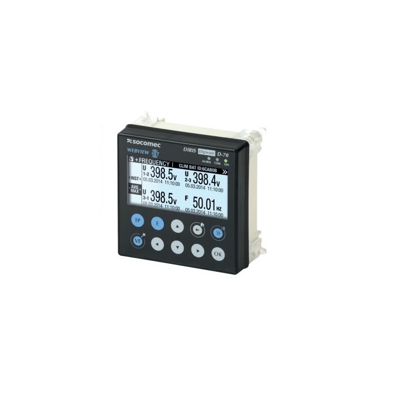 1 pcs - Socomec LCD Digital Panel Multi-Function Meter for Energy, Power, Temperature, 90mm x 92mm