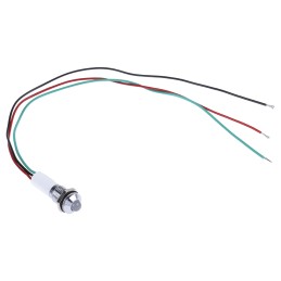 1 pcs - RS PRO Panel Mount Indicator, 24V dc, 8mm Mounting Hole Size, Lead Wires Termination, IP67