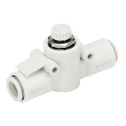 1 pcs - SMC AS Series L-Bracket Mount Flow Controller, 4.6 SCFM, 4 mm Pipe