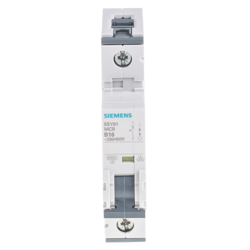 1 pcs - Siemens Sentron 5SY6 MCB, 1P, 16A Curve B, 230V AC, 6 kA Breaking Capacity