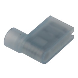 100 pcs - RS PRO Blue Insulated Female Spade Connector, Flag Terminal, 6.35 x 0.8mm Tab Size, 1.5mm² to 2.5mm²
