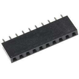 5 pcs - HARWIN Straight Through Hole Mount PCB Socket, 10-Contact, 1-Row, 2.54mm Pitch, Solder Termination