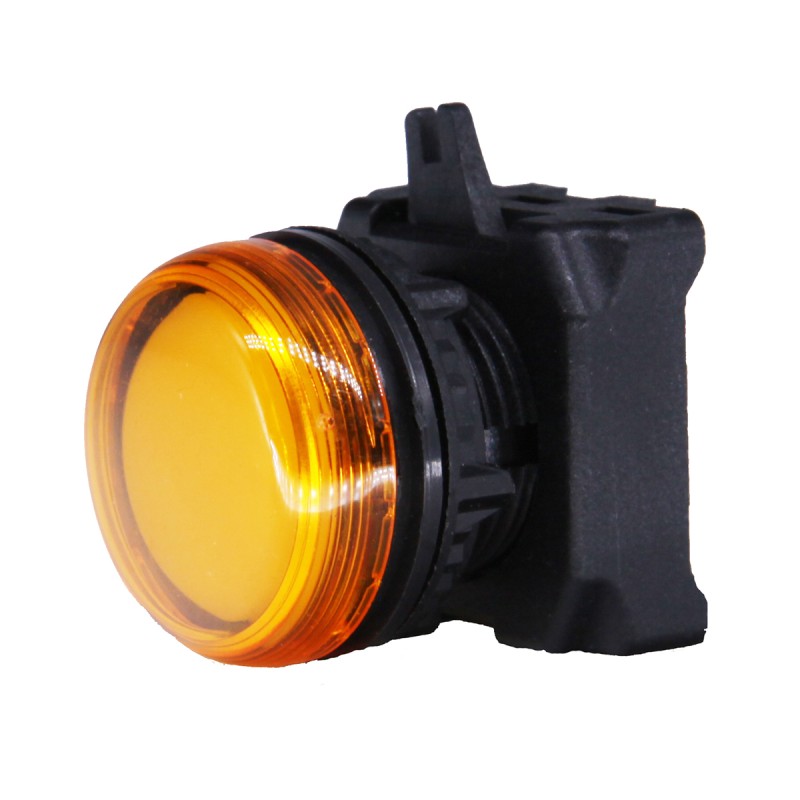 1 pcs - RS PRO Amber Pilot Light Head, 22.5mm Cutout