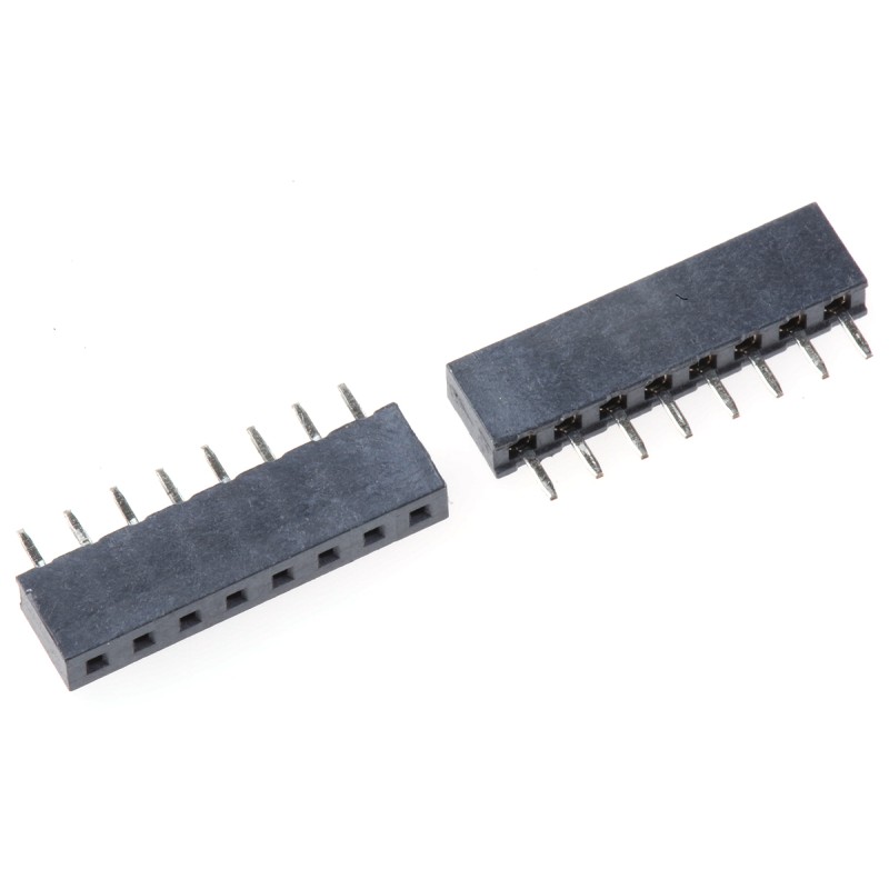 5 pcs - HARWIN Straight Through Hole Mount PCB Socket, 8-Contact, 1-Row, 2mm Pitch, Solder Termination