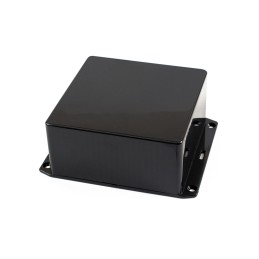 1 pcs - Hammond 1591 Series Black Flame Retardant ABS Enclosure, IP54, Flanged, Black Lid, 120 x 120 x 55mm