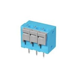1 pcs : TBL004V-508-07BE-2GY - Fixed Terminal Blocks Terminal block, screwless, 5.08, Vertical, 7 poles, Blue w Grey button