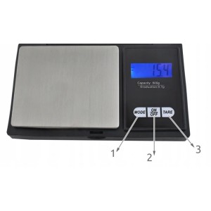 Pocket jewelry scale, small kitchen, 500g 0 1