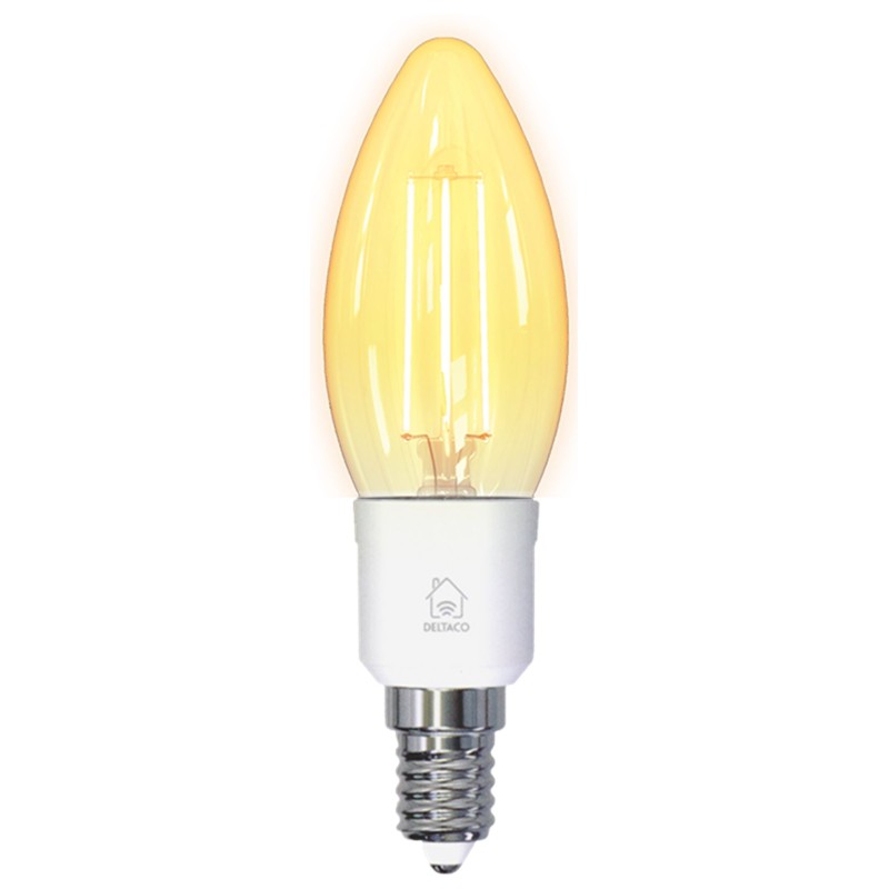 1 pcs - Deltaco 4.5 W E14 LED Smart Bulb, White