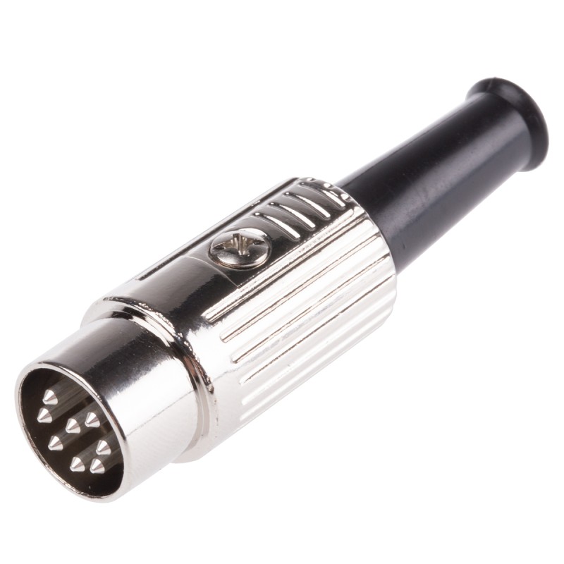 5 pcs - RS PRO 8 Pole Din Plug, 1A, 100 V ac, Male, Cable Mount