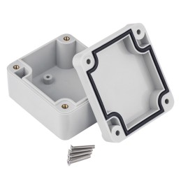 1 pcs - RS PRO Grey ABS Enclosure, IP67, IK09, Grey Lid, 63.15 x 57.1 x 36.65mm