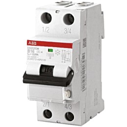 1 pcs - ABB RCBO, 10A Current Rating, 2P Poles, 10mA Trip Sensitivity, Type B, System Pro M Compact Range
