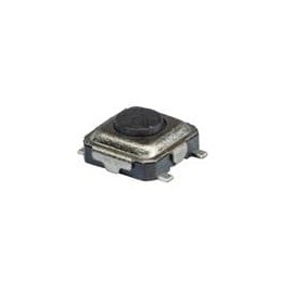 1 pcs : TS21-34-035-BK-160-SMT-TR - Tactile Switches 3.4 x 3.4 mm, 0.35 mm Actuator Height, 160 gf, Surface Mount, SPST, Black