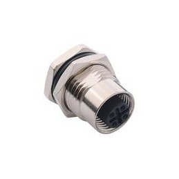 1 pcs : 860-004-213R004 - Circular Metric Connectors M12 4 Pos F Pan mnt thru hole