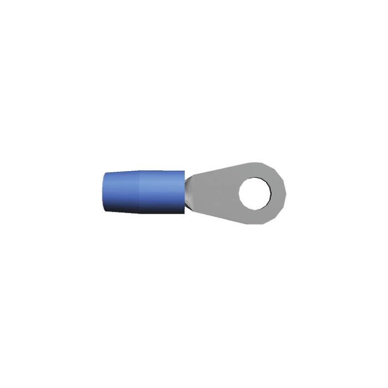 5 pcs - TE Connectivity, TERMINYL Insulated Ring Terminal, M8 (5/16) Stud Size, 10.5mm² to 16.8mm² Wire Size, Blue