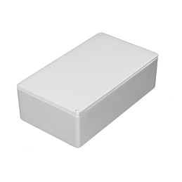 1 pcs - RS PRO White Die Cast Aluminium Enclosure, IP54, White Lid, 112 x 62 x 30.5mm
