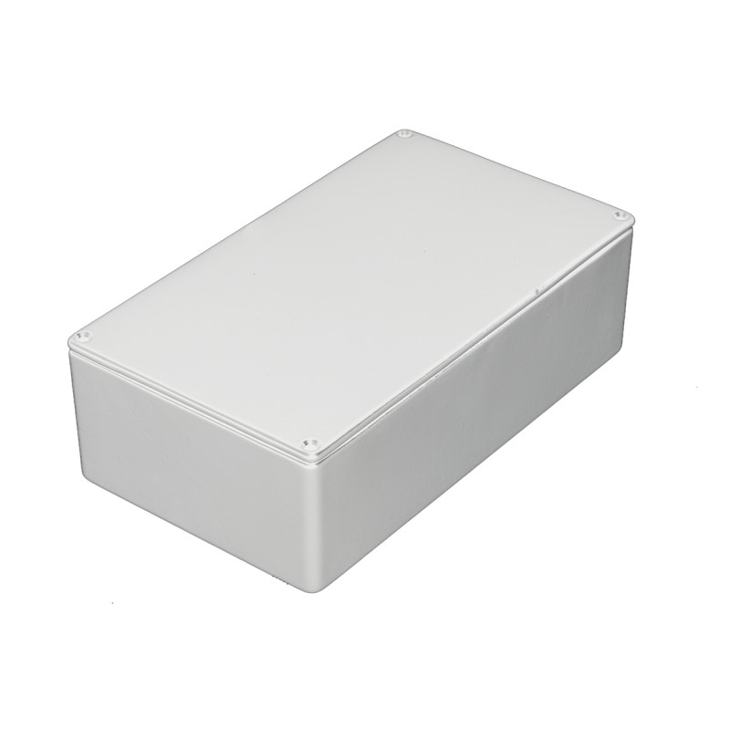1 pcs - RS PRO White Die Cast Aluminium Enclosure, IP54, White Lid, 112 x 62 x 30.5mm