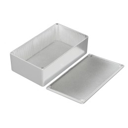 1 pcs - RS PRO White Die Cast Aluminium Enclosure, IP54, White Lid, 112 x 62 x 30.5mm