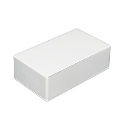 1 pcs - RS PRO White Die Cast Aluminium Enclosure, IP54, White Lid, 112 x 62 x 30.5mm