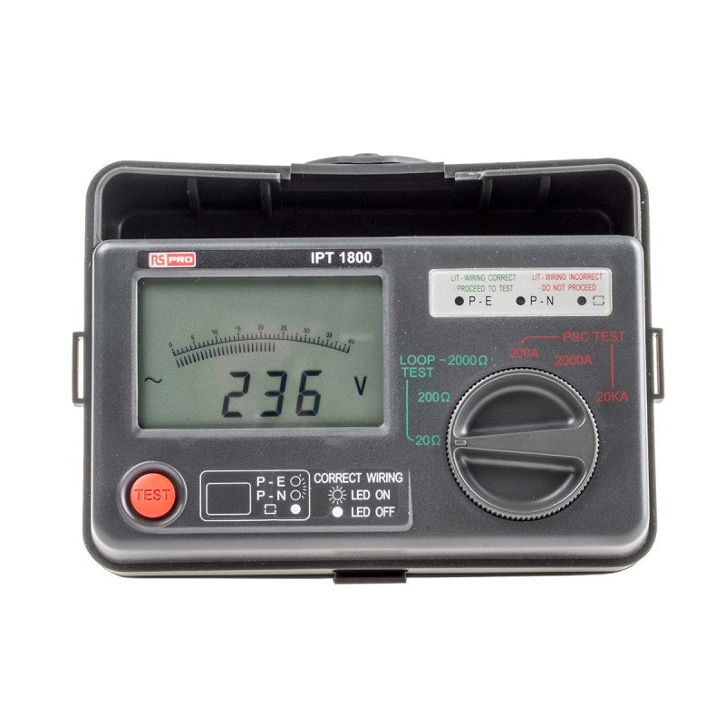 1 pcs - RS PRO Loop Impendance Tester, Loop Impedance Test Type 3 Wire RS Calibration