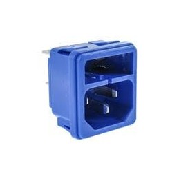 1 pcs : IN-RF2004V-001 - AC Power Entry Modules V-LOCK C14 FUSED INLET BLUE