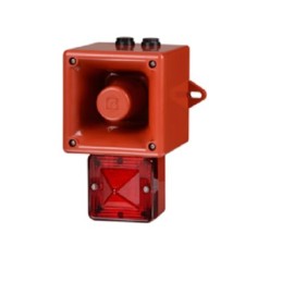 1 pcs - e2s AL105NX Series Clear Sounder Beacon, 24 V, IP66, Wall Mount, 113dB at 1 Metre