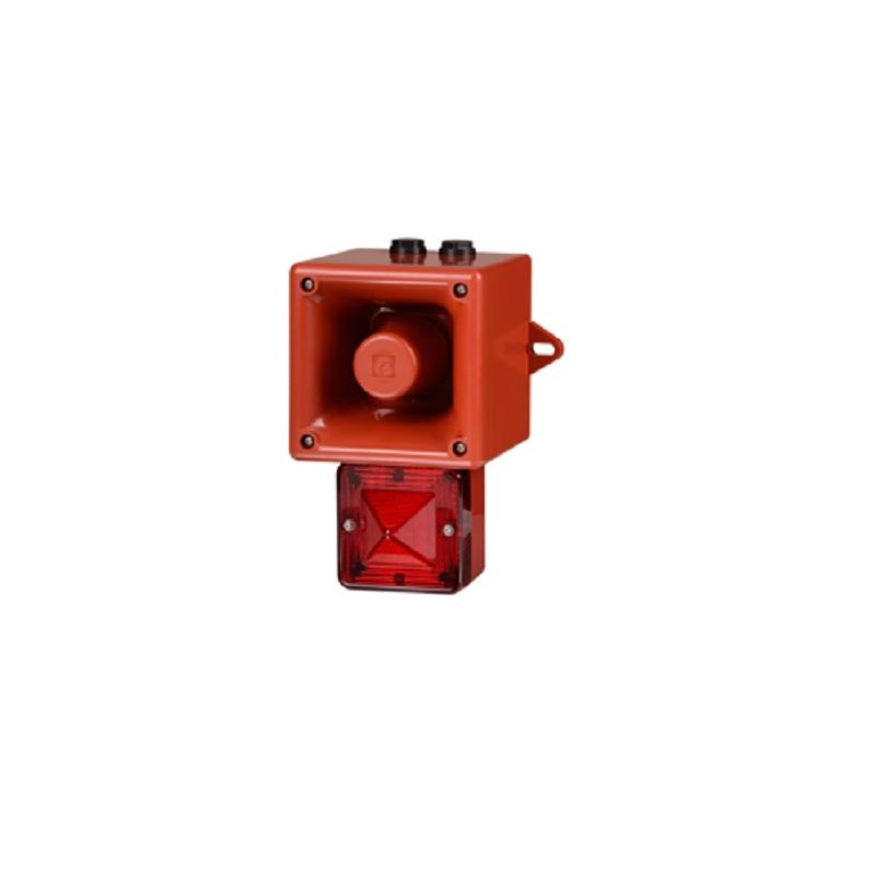 1 pcs - e2s AL105NX Series Clear Sounder Beacon, 24 V, IP66, Wall Mount, 113dB at 1 Metre