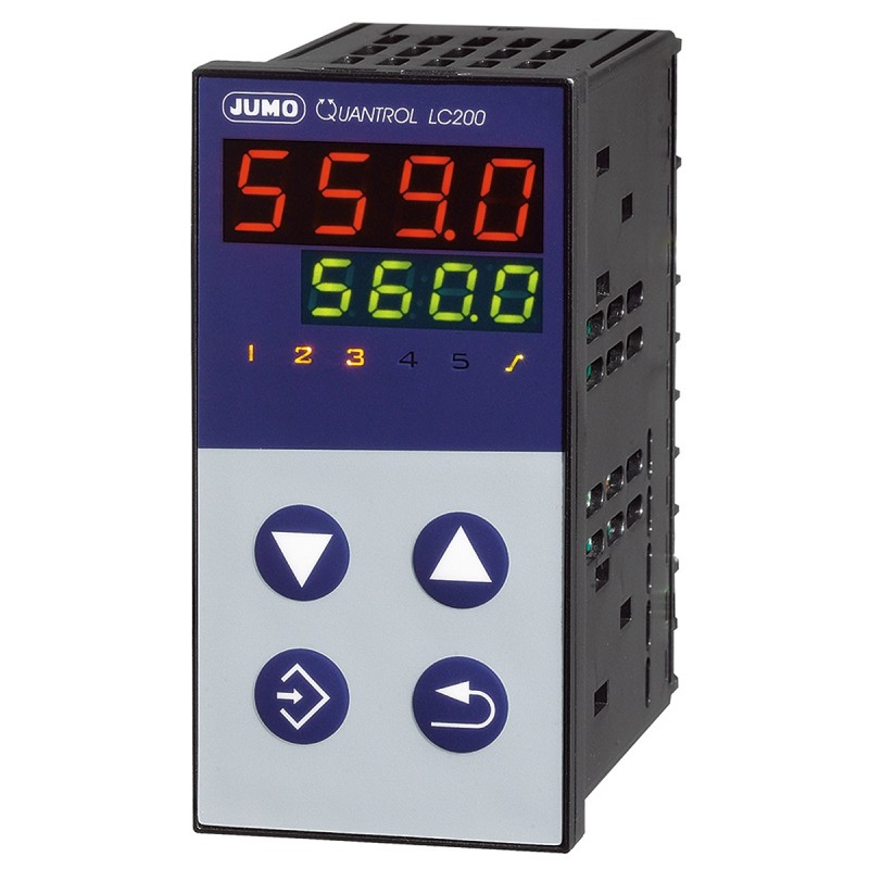 1 pcs - Jumo QUANTROL PID Temperature Controller, 48 x 96mm, 2 Output Analogue, 20 - 30 V ac/dc Supply Voltage