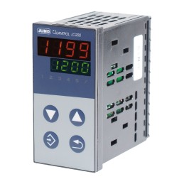 1 pcs - Jumo QUANTROL PID Temperature Controller, 48 x 96mm, 2 Output Analogue, 20 - 30 V ac/dc Supply Voltage