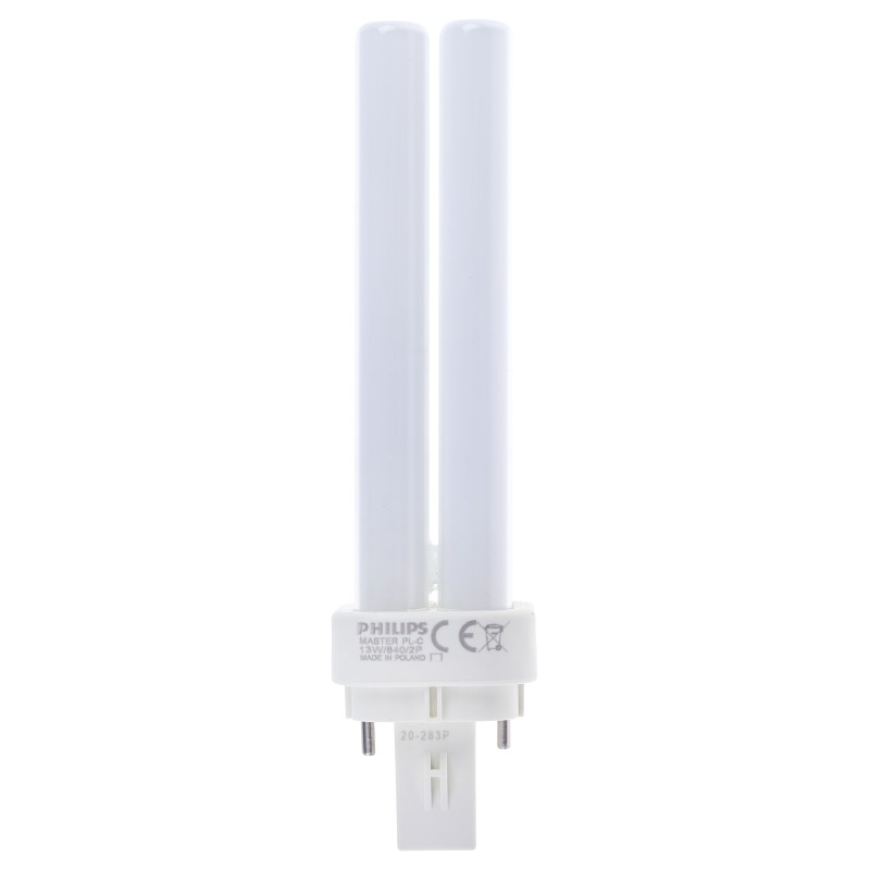 1 pcs - G24d-1 Quad Tube Shape CFL Bulb, 13 W, 4000K, Cool White Colour Tone