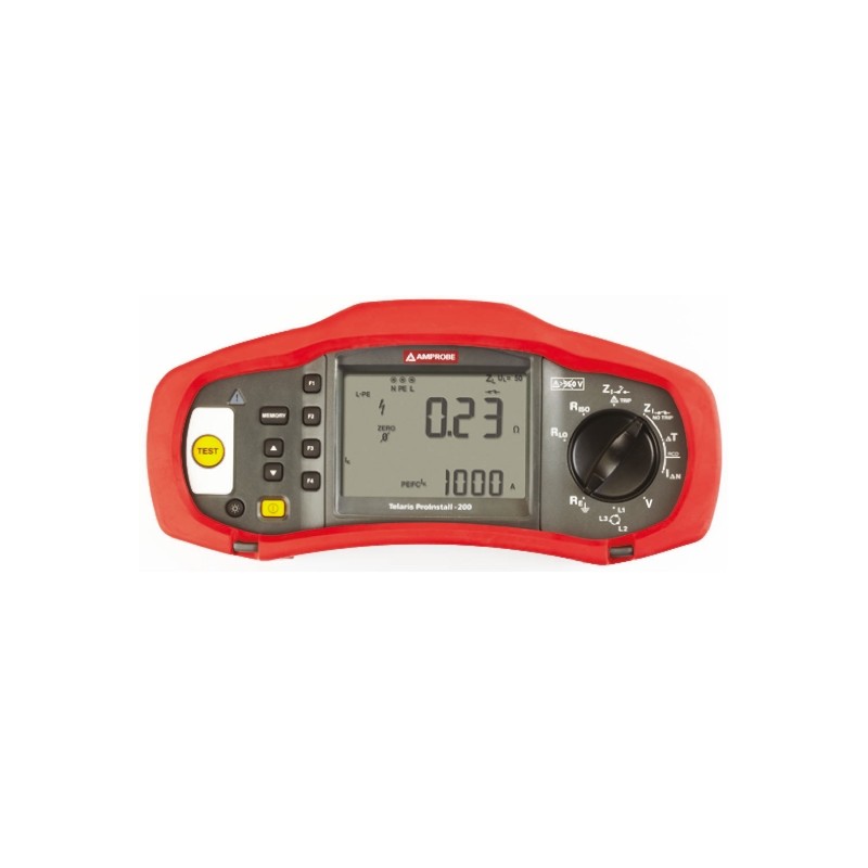 1 pcs - Amprobe PROINSTALL-200-EUR Electrical Tester, 100 V, 250 V, 500 V, 1000 V , Earth Resistance Measurement With Infrared