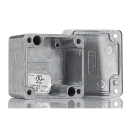 1 pcs - Hammond 1550 Series Natural Die Cast Aluminium Enclosure, IP66, IK08, Natural Lid, 65 x 58.4 x 35.4mm