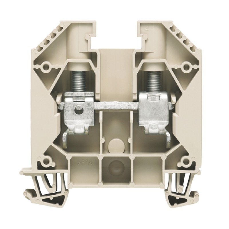 5 pcs - Weidmuller W Series Dark Beige Feed Through Terminal Block, Single-Level, Screw Termination
