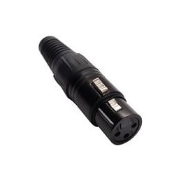 1 pcs : IO-XLR3-F-BK - XLR Connectors Professional 3-Pin XLR Receptacle, Female, Silver