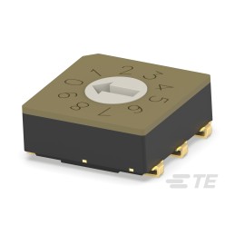1 pcs - TE Connectivity 10 Way Surface Mount Rotary Switch 10P, Screwdriver Actuator