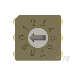 1 pcs - TE Connectivity 10 Way Surface Mount Rotary Switch 10P, Screwdriver Actuator