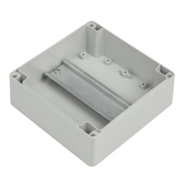 1 pcs - RS PRO Grey ABS Enclosure, IP65, Grey Lid, 139.8 x 209.7 x 60.1mm