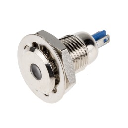 1 pcs - RS PRO White Panel Mount Indicator, 24V, 12mm Mounting Hole Size, Lead Wires Termination, IP67