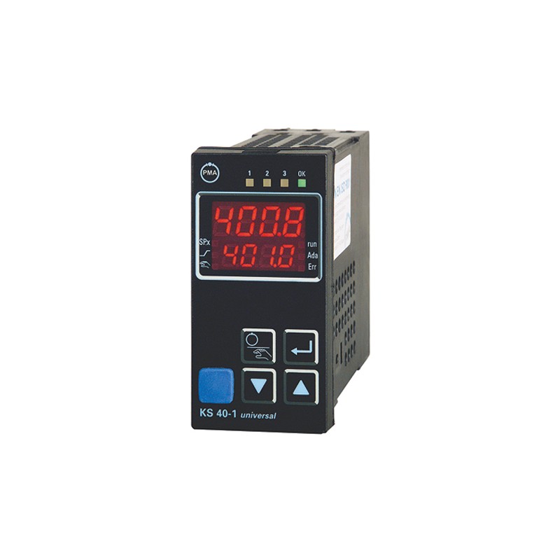 1 pcs - P.M.A KS40 PID Temperature Controller, 96 x 48 (1/8 DIN)mm, 2 Output Relay, 90 - 250 V ac Supply Voltage ON/OFF