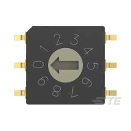 1 pcs - TE Connectivity 10 Way Surface Mount Rotary Switch 10P, Screwdriver Actuator