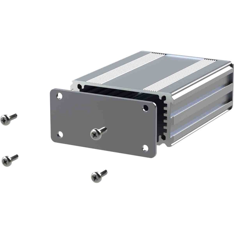 1 pcs - RS PRO Silver Anodised Aluminium Instrument Case, 40 x 63.5 x 30mm