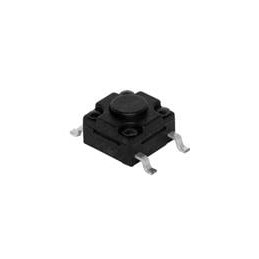 1 pcs : TS08-66-43-BK-160-SMT-67 - Tactile Switches 6 x 6 mm, 4.3 mm Act Height, 160 gf, Black, Surface Mount, IP67, SPST,