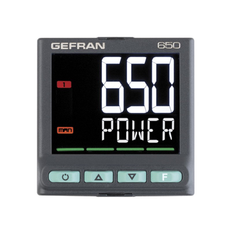 1 pcs - Gefran 650 PID Temperature Controller, 48 x 48mm, 3 Output Relay, 100 - 240 V ac Supply Voltage