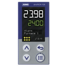 1 pcs - Jumo diraTRON Panel Mount PID Temperature Controller, 48 x 96mm 3 Input, 3 Output 2 Relay, 1 Logic, 110 - 240 V