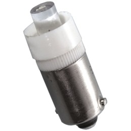 1 pcs - JKL Components LED Indicator Lamp, 55V ac/dc, BA9s Base, 9.6mm Diameter, 1200mcd