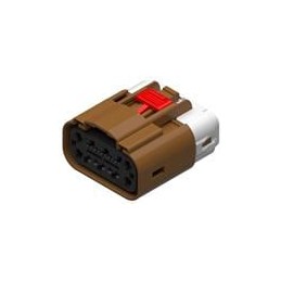1 pcs : 55251402 - Automotive Connectors 14 way Female APEX Mixed Brown CONN