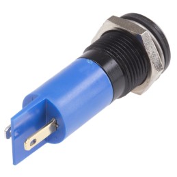 1 pcs - RS PRO Blue Panel Mount Indicator, 240V, 14.5mm Mounting Hole Size, Solder Tab Termination, IP40