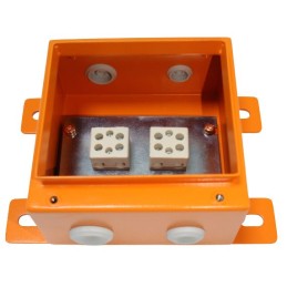 1 pcs - RS PRO Orange Steel Junction Box, IP65, 200 x 200 x 105mm
