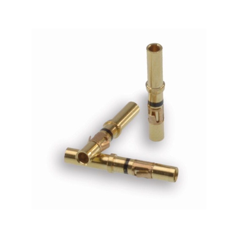 100 pcs - ITT Cannon Female Crimp Circular Connector Contact, Wire Size 26 awg