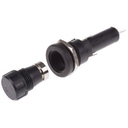 1 pcs - Bulgin 13A Panel Mount Fuse Holder for 6.3 x 25mm Fuse, 1P, 250V ac