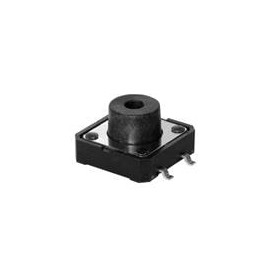 1 pcs : TS16-1212-85-BK-160-SMT-TR - Tactile Switches 12 x 12 mm 8.5 mm Actuactor Height 160gf Black Surface Mount TR SPST